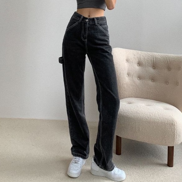 yesstyle Denim - YESSTYLE High Waist Wide Leg Jeans